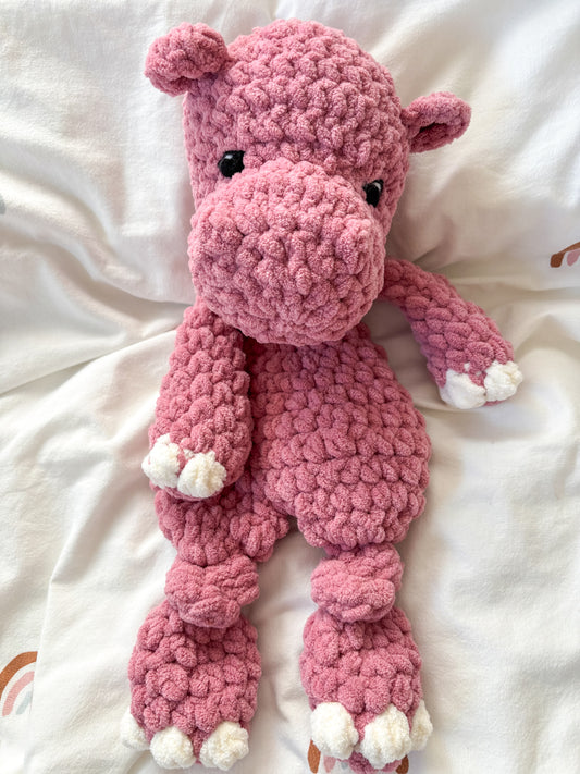 Large Hippo Lovey- Mauve